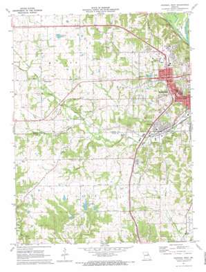 Hannibal East USGS topographic map 39091f4
