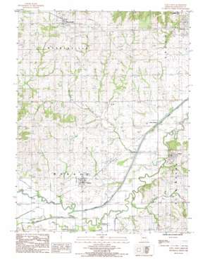 Utica West topo map