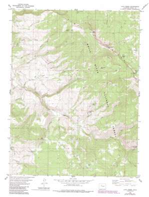 Lava Creek topo map
