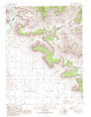 Tusher Canyon topo map
