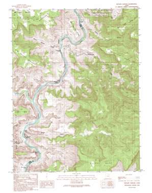 Butler Canyon topo map