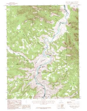 Three Fords Canyon topo map