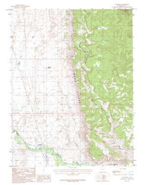 Woodside topo map