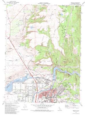 Oroville topo map