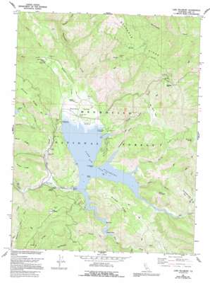 Lake Pillsbury topo map