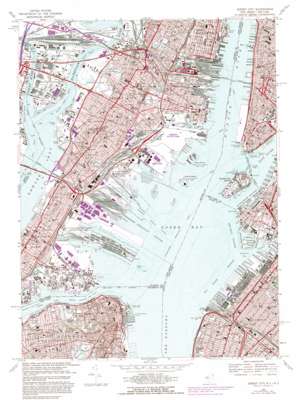 Jersey City topographic map 1:24,000 scale, New Jersey