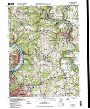Donora USGS topographic map 40079b7