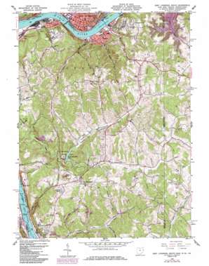 East Liverpool South topo map