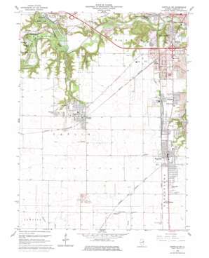 Danville SW USGS topographic map 40087a6