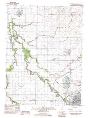 Northwest Pontiac topo map