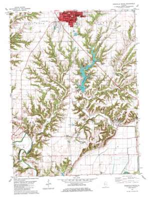 Rushville South topo map