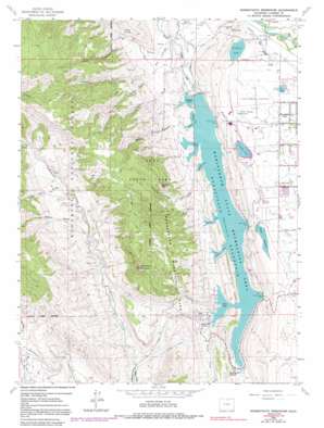 Horsetooth Reservoir topo map