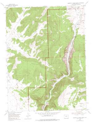 Canyon Of Lodore North topo map