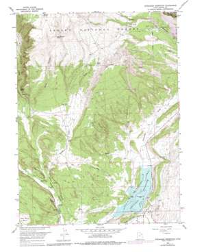 Steinaker Reservoir topo map