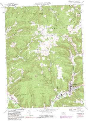 Coudersport topo map