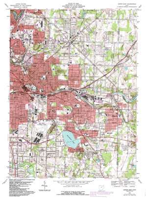 Akron East USGS topographic map 41081a4
