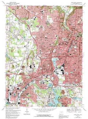 Akron West USGS topographic map 41081a5