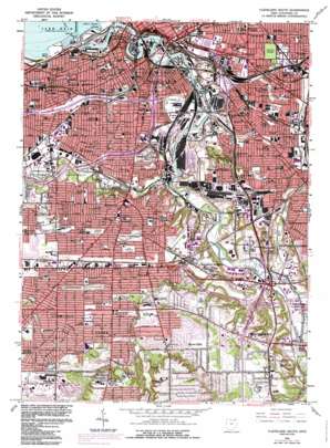 Cleveland South topo map