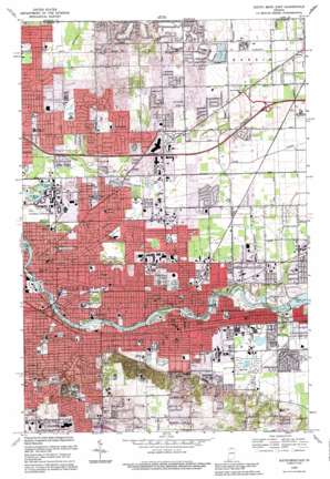South Bend East topo map