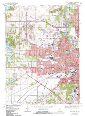 South Bend West topo map