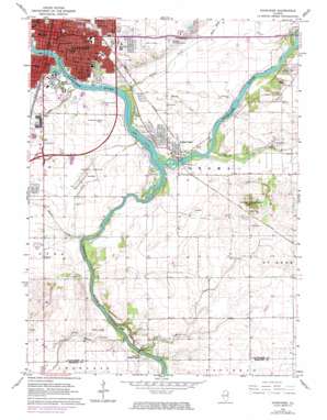 Kankakee USGS topographic map 41087a7