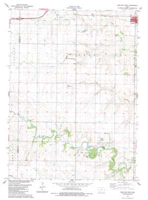 Earlham West topo map