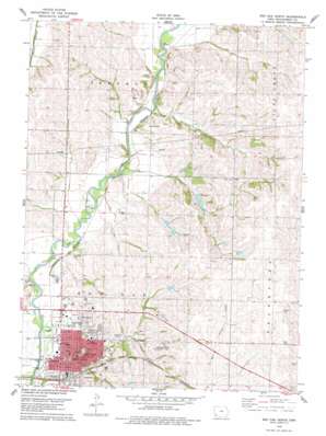 Red Oak North topo map