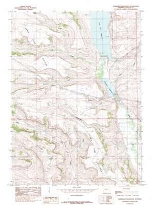 Kemmerer Reservoir topo map