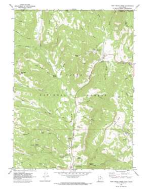 Tony Grove Creek topo map