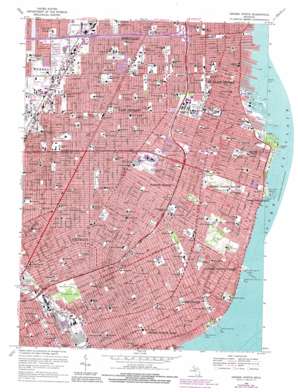 Grosse Pointe topo map