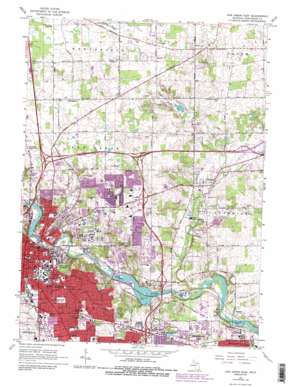 Ann Arbor East topo map