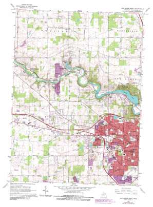 Ann Arbor West USGS topographic map 42083c7