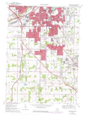 Flint South USGS topographic map 42083h6