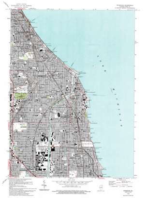 Evanston USGS topographic map 42087a6