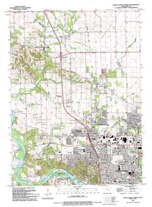 Cedar Rapids North topo map