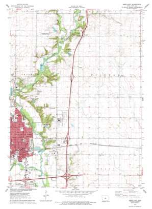 Ames East topo map