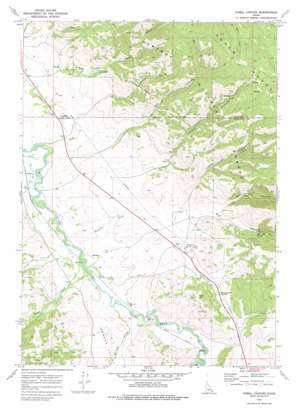 Fossil Canyon topo map