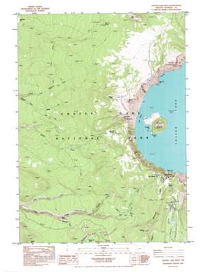 Crater Lake West topo map