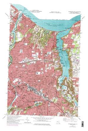 Rochester East topo map