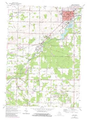 Caro USGS topographic map 43083d4