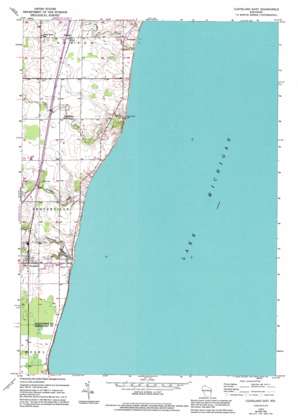 Cleveland East topo map