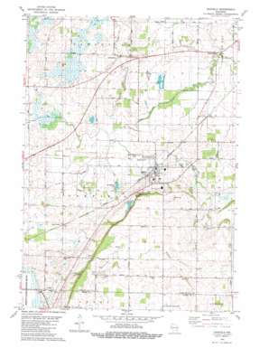 Oakfield topo map