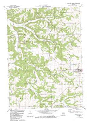 Highland West topo map