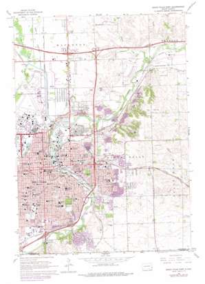 Sioux Falls East topo map
