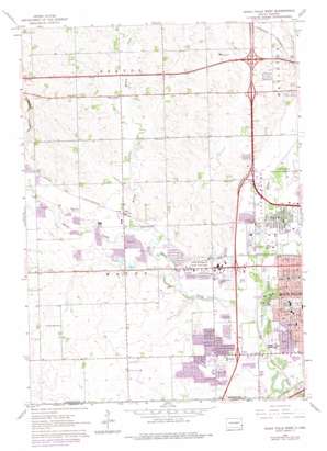 Sioux Falls West topo map