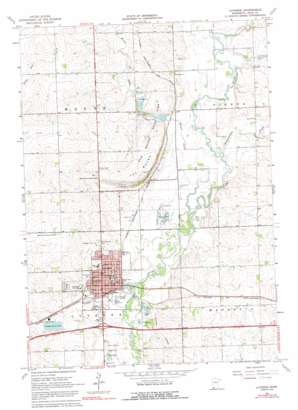 Luverne topo map