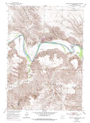 Mouth of Little Dog Creek USGS topographic map 43100f2