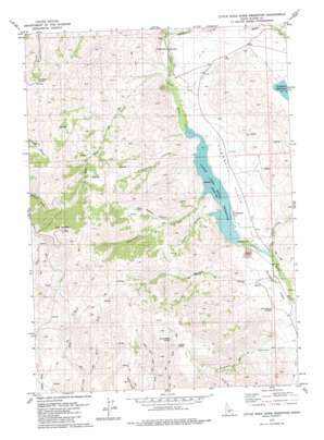Little Wood River Reservoir topo map