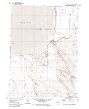 Southeast Harney Lake topo map