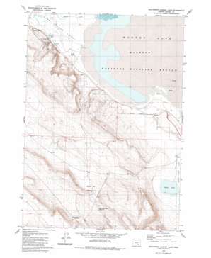 Southwest Harney Lake topo map